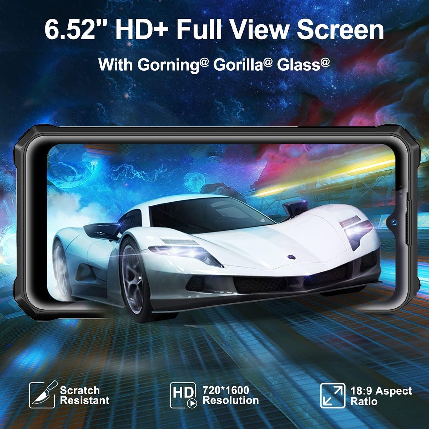 WP13 5G Rugged Cell Phones Unlocked,Rugged Smartphone Temperature Sensor 128GB ROM+8GB RAM 5280Mah Battery 48MP Triple Cameras 6.52-Inch Screen Nfc+Google Pay Global Version